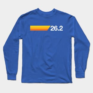 Gift for First Marathon Runner Retro Marathoner 26.2 Long Sleeve T-Shirt